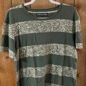 Men's Foreign Exchange Green Pattern T Shirt (L)